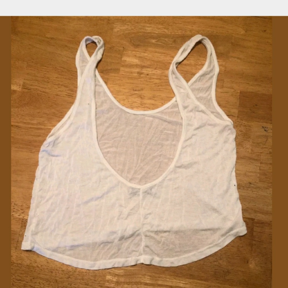 Brandy Melville stretchy white crop top